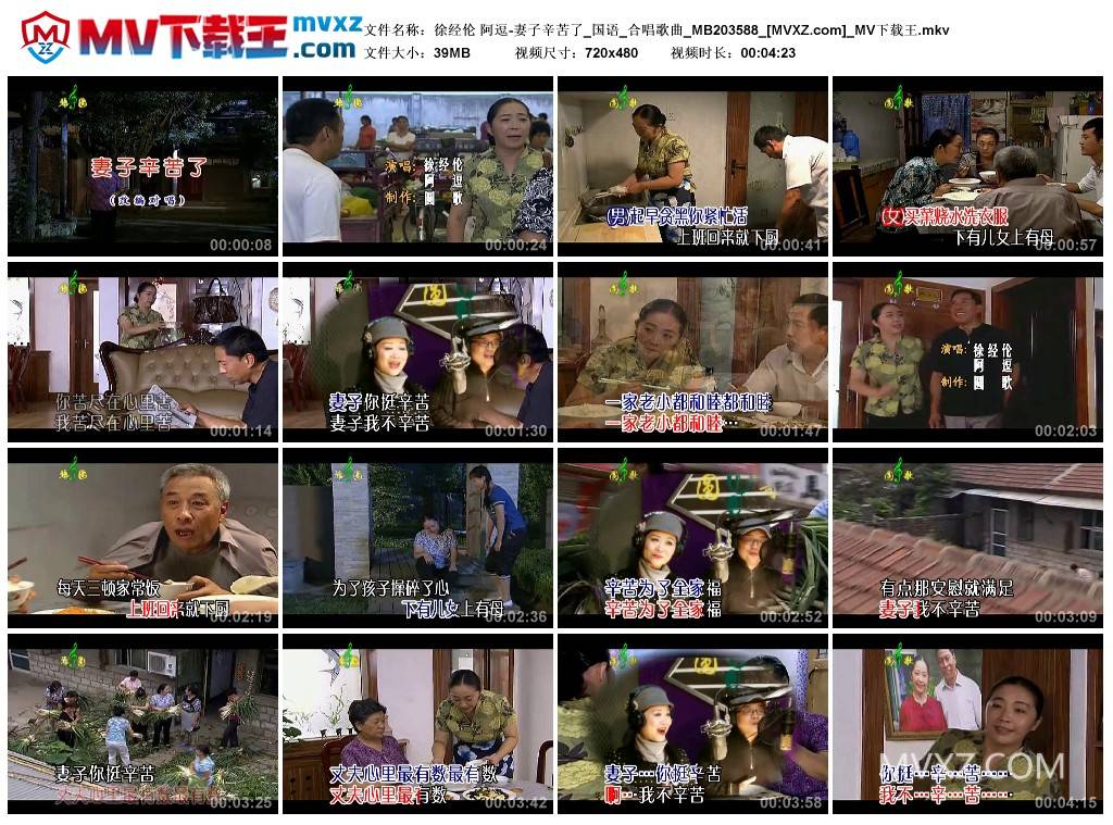 徐经伦 阿逗-妻子辛苦了_国语_合唱歌曲_MB203588